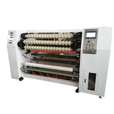 XMY008 High Quality High Speed PLC Control and auto labeling BOPP packing tape slitting machine